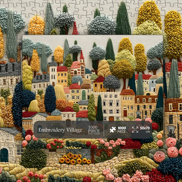 Embroidery Village Jigsaw Puzzle 1000 Pieces